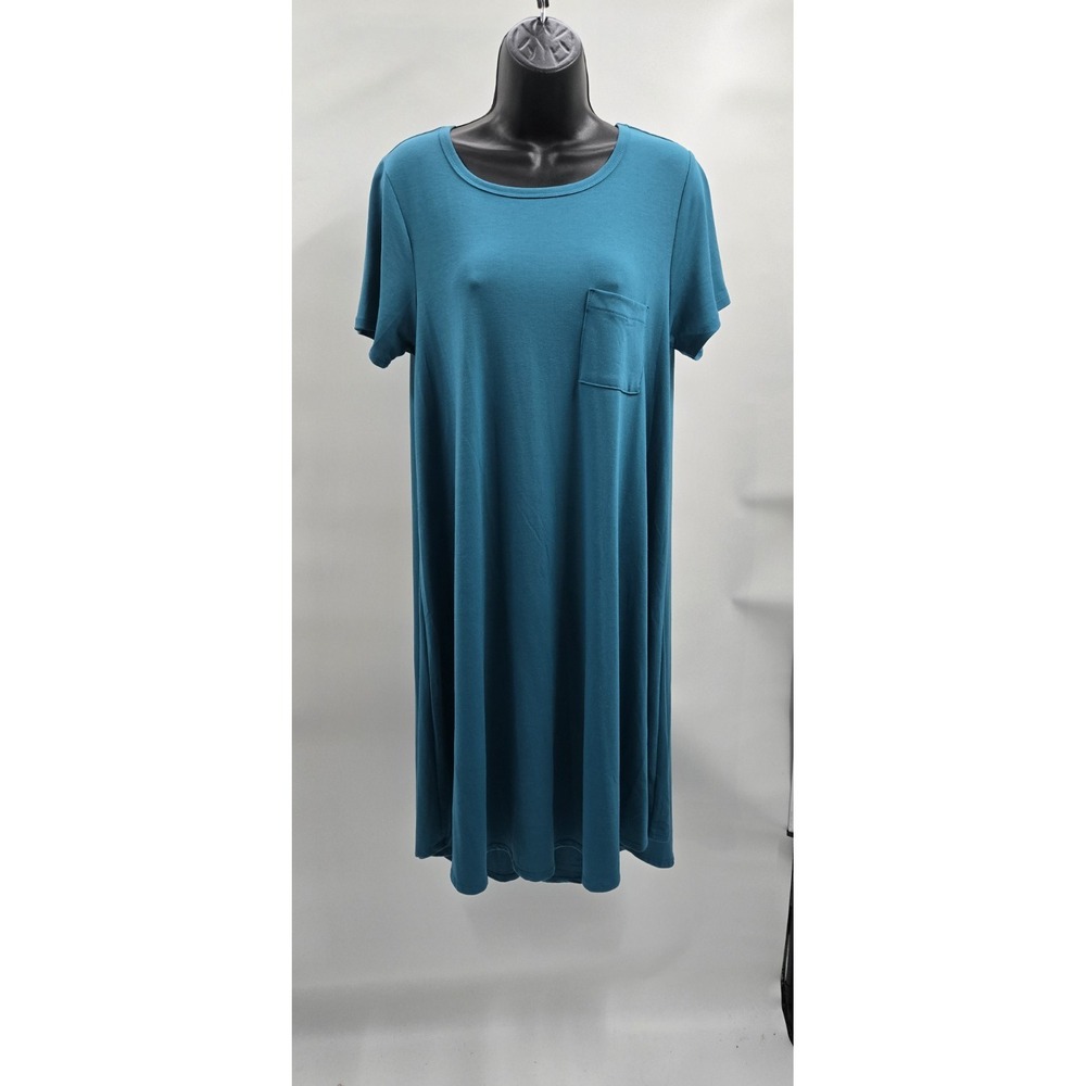 LuLaRoe Women's Dress w/Chest Pocket Size Small Dark Aqua